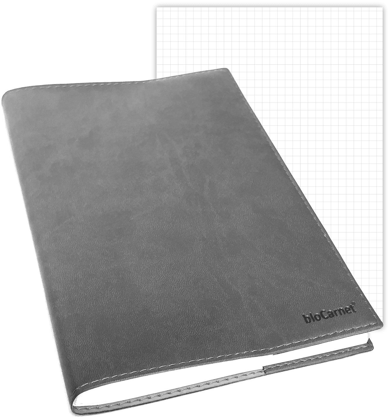 bloCarnet® GRIS pages quadrillées - bloCarnet