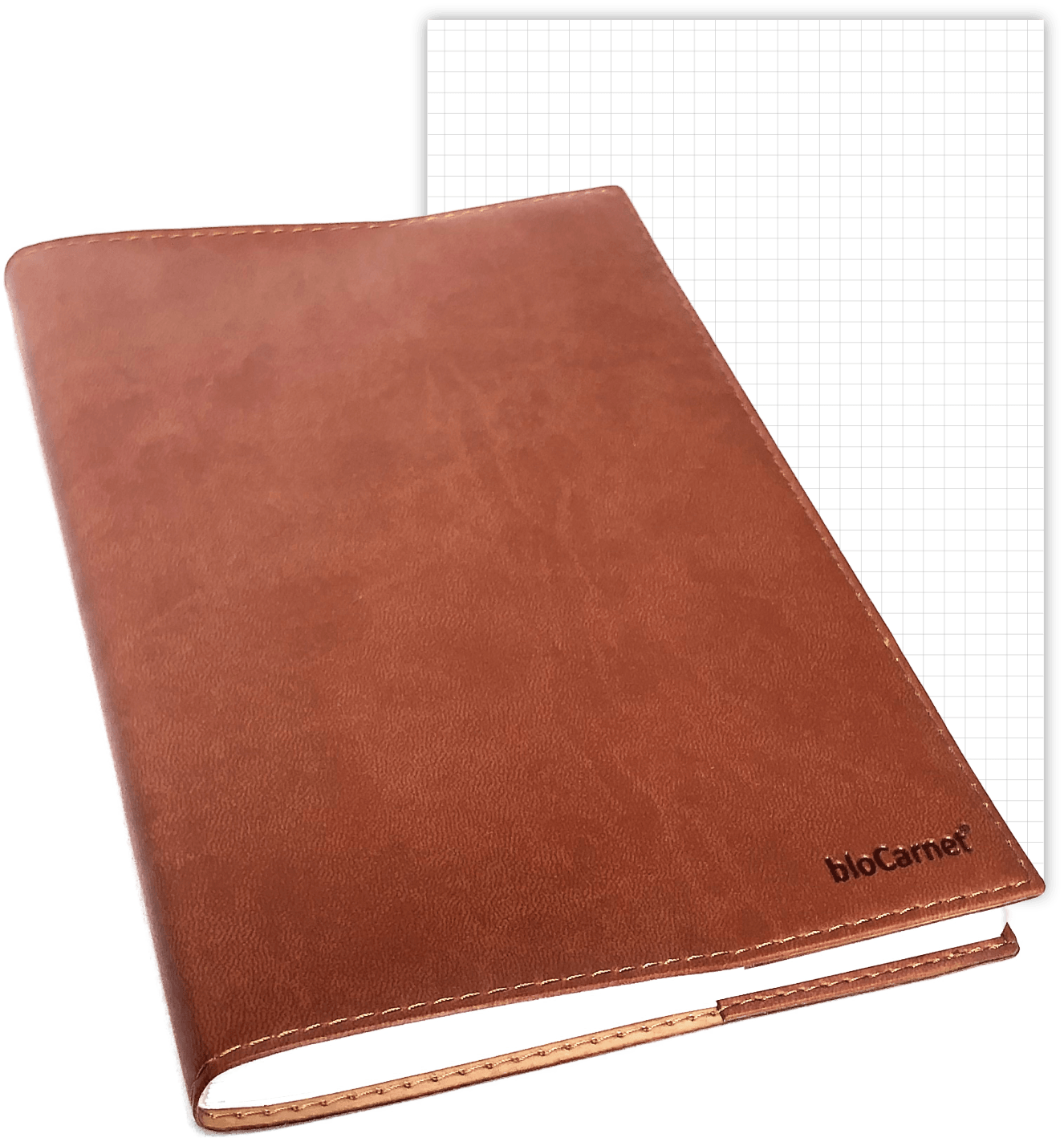 bloCarnet® MARRON pages quadrillées - bloCarnet