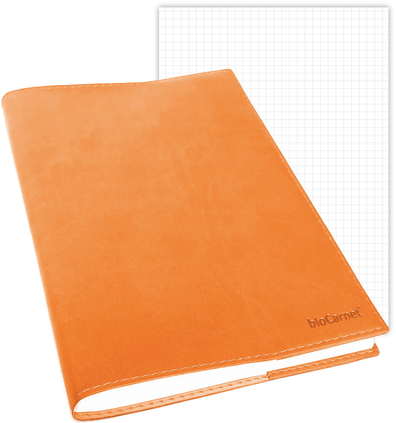 bloCarnet® ORANGE pages quadrillées - bloCarnet